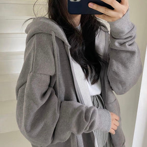 Women Hoodies Sweatshirt Zipper Coats