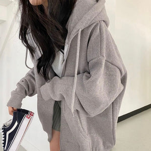 Women Hoodies Sweatshirt Zipper Coats