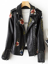 Load image into Gallery viewer, Women Retro Floral  Black Punk Outerwear
