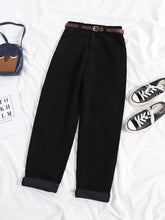 Load image into Gallery viewer, Women Spring Corduroy Pants High Waist Loose Cotton Streetwear
