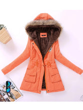 Load image into Gallery viewer, new winter military coats women cotton wadded hooded jacket
