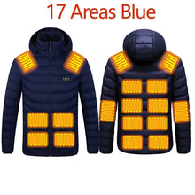 Load image into Gallery viewer, Men 9 Areas Heated Jacket USB Winter Outdoor Electric Heating
