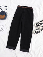 Load image into Gallery viewer, Women Spring Corduroy Pants High Waist Loose Cotton Streetwear
