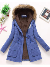 Load image into Gallery viewer, new winter military coats women cotton wadded hooded jacket
