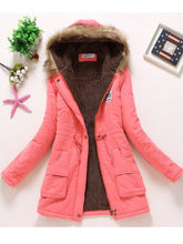 Load image into Gallery viewer, new winter military coats women cotton wadded hooded jacket
