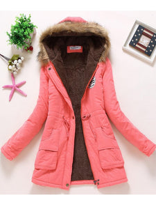 new winter military coats women cotton wadded hooded jacket