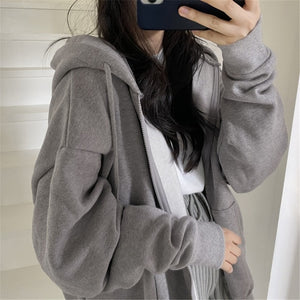 Women Zip Up Hoodie Streetwear