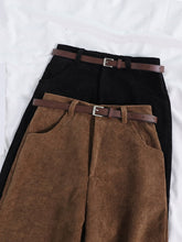 Load image into Gallery viewer, Women Spring Corduroy Pants High Waist Loose Cotton Streetwear
