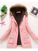 Load image into Gallery viewer, new winter military coats women cotton wadded hooded jacket
