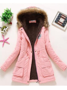 new winter military coats women cotton wadded hooded jacket