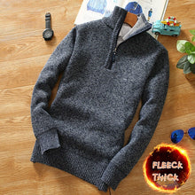 Load image into Gallery viewer, Fleece Thicker Sweater Half Zipper Turtleneck Warm
