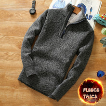 Load image into Gallery viewer, Fleece Thicker Sweater Half Zipper Turtleneck Warm
