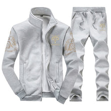 Load image into Gallery viewer, Winter Thick Men Sports Suit Tracksuit Hooded Sportswear Zipper
