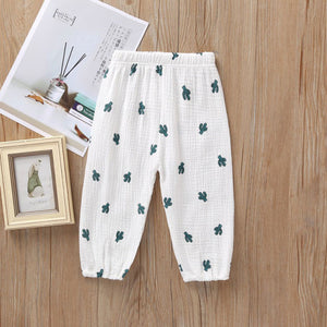 Solid Color Linen Pleated Children