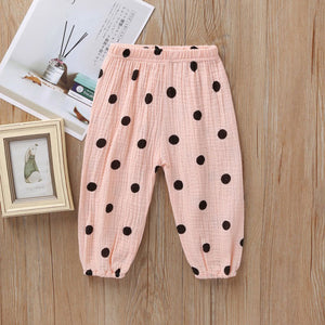 Solid Color Linen Pleated Children