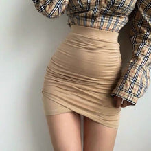 Load image into Gallery viewer, High waist pleated bandage short skirt female sexy street party
