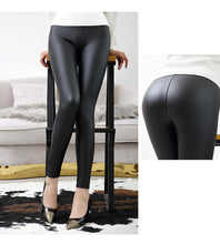 Load image into Gallery viewer, Leather Leggings for Women Black Light&amp;Matt
