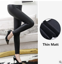 Load image into Gallery viewer, Leather Leggings for Women Black Light&amp;Matt
