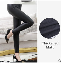 Load image into Gallery viewer, Leather Leggings for Women Black Light&amp;Matt
