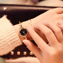 Load image into Gallery viewer, Small Gold Bangle Bracelet Luxury Watches Stainless
