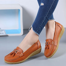 Load image into Gallery viewer, Women Flats Ballet Shoes Cut Out Leather Breathable
