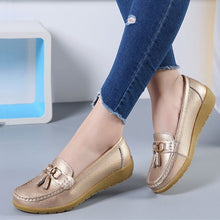 Load image into Gallery viewer, Women Flats Ballet Shoes Cut Out Leather Breathable
