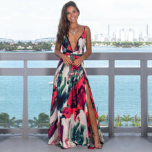 Load image into Gallery viewer, Sling Floral Long Dresses
