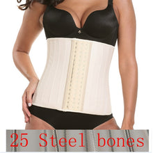 Load image into Gallery viewer, Latex Waist Trainer 25 Steel Bone Women
