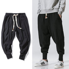 Load image into Gallery viewer, Pants Men Streetwear Casual Joggers Mens Pants Cotton Linen Sweatpants
