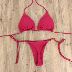 Summer Sexy Solid Mirco Bikini Sets