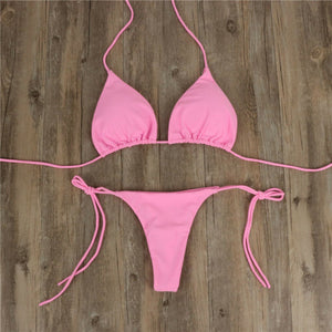 Summer Sexy Solid Mirco Bikini Sets