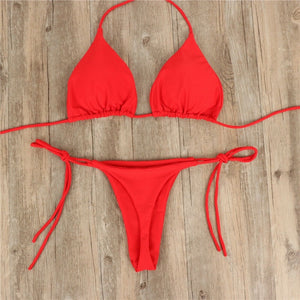 Summer Sexy Solid Mirco Bikini Sets