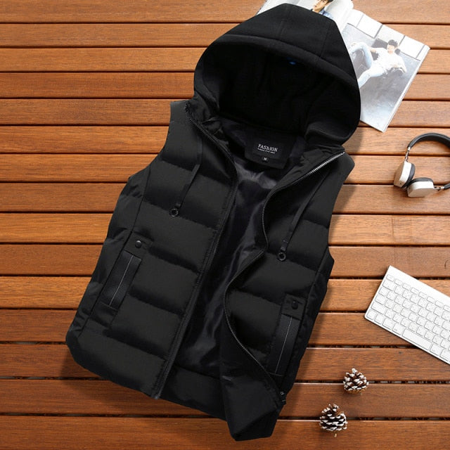 Vest Jacket Winter Waterproof Warm Sleeveless