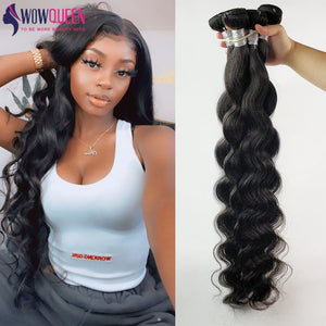 32 34 36 40 Inchs Body Wave Bundles WowQueen 30 Inch Bundles Remy Human Hair