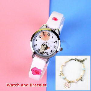 Cute Cheese Cat Pattern Children Watches