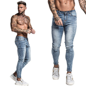 Jeans Men Elastic Waist Skinny