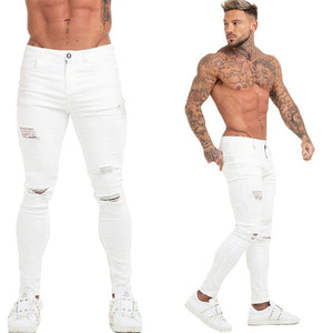 Jeans Men Elastic Waist Skinny