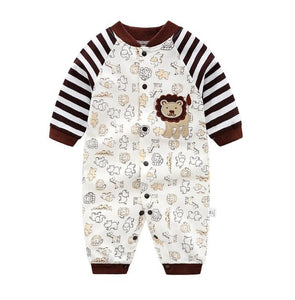 Newborn Unisex Jumpsuits Gentleman Autumn Long Sleeves Rompers Cotton