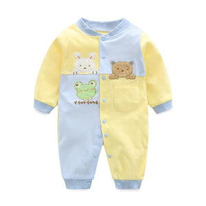 Newborn Unisex Jumpsuits Gentleman Autumn Long Sleeves Rompers Cotton