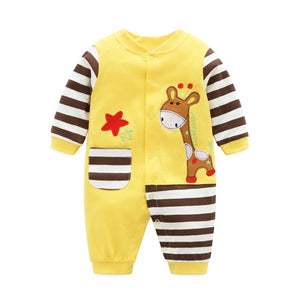 Newborn Unisex Jumpsuits Gentleman Autumn Long Sleeves Rompers Cotton