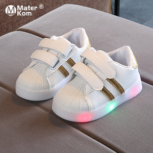 Size 21-30 Baby Toddler Glowing Shoes Children Led Breathable