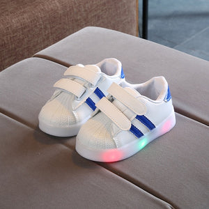 Size 21-30 Baby Toddler Glowing Shoes Children Led Breathable