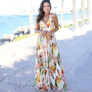 Sling Floral Long Dresses