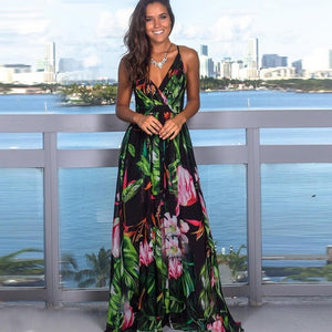 Sling Floral Long Dresses