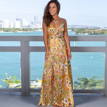 Load image into Gallery viewer, Sling Floral Long Dresses
