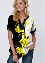 Load image into Gallery viewer, Short Sleeve T-Shirts Fashion Flower
