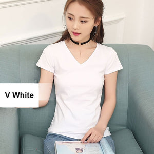 Short Sleeve Women T shirt For Female Slim