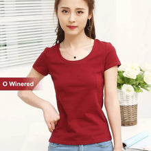 Load image into Gallery viewer, Short Sleeve Women T shirt For Female Slim
