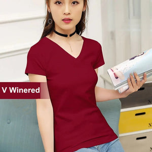 Short Sleeve Women T shirt For Female Slim