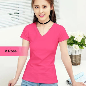 Short Sleeve Women T shirt For Female Slim